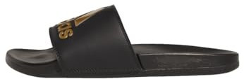 adidas Mixte Adilette Comfort Slides, Core Black/Gold Metallic/Core Black, 39 EU