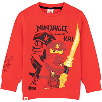 LEGO Ninjago Pullover Jungen Kinder Kai Warrior Long Sleeve Red Pullover