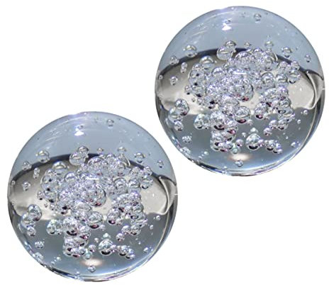 ORFOFE Presse aus Papier, Kristallkugel, 2 Stück, Kristallkugeln, Kristallkugel, Glas, Kristallkugel, Presse, Papier, Glas, Globus aus Glas