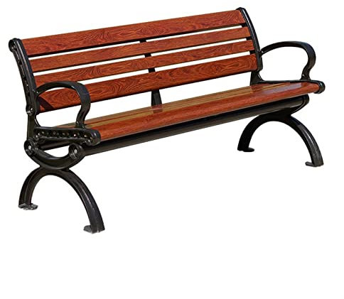 SISWIM Gartenbank Gartenbank Metall Park Bank Cast-Aluminium Kunststoff Holz Outdoor Bänke Front Porch 1.5m Gartenmöbel for Terrasse, Park, Rasen, Garten Bänke für Garten (Color : B)