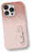 iCaseDesigner Personalised Marble Glitter Flowing Name with Heart Phone Case Compatible with iPhone 14 Plus - 1. Pink Sparkle Fade Vertical Name