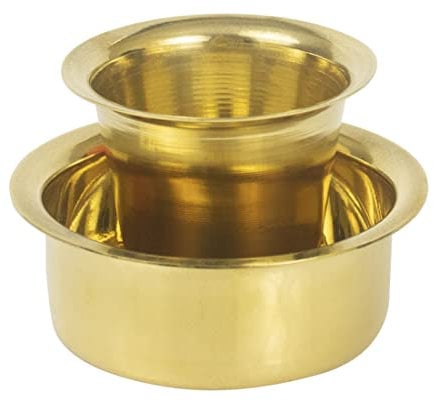 Spillbox South Indian Brass Coffee Cup and Dabra 120ML| Dabara | Tumbler Set, Madrasi Filter Coffee Set, Kumbakonam Coffee Dabara Set- DABRA Set (2)
