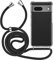 MyGadget Handykette für Google Pixel 7 - [ TPU Hülle mit verstellbaren Band ] - Handyhülle mit Handyband zum Umhängen Kordel Schnur Case Schutzhülle - Schwarz