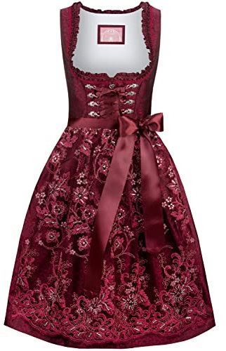 Stockerpoint Damen Eva Midi Dirndl, rot, 38