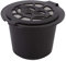 Filtro De Cápsula De Café Reutilizable, Paquete De 3 Tazas De Cápsulas Universales Aptas para Nespresso con Grado Alimenticio Recargable para Cafeteras, Negro(Black)