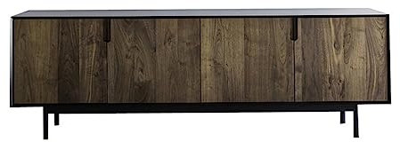 LIMKOO Fernsehständer Heim-TV-Schrank, Metall-Sideboard, Wohnzimmer, Unterhaltungszentrum, Spind im nordischen Industriestil mit 4 Spindtüren Unterhaltungszentrum (Color : L-200cm)