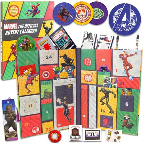 Marvel Adventskalender Weihnachten - 25 Tage Pop-Up Avengers Dekorationen von Iron Man Spiderman More | Superhelden Urlaub Set