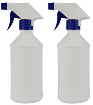 2Pcs Empty Spray Bottles, 500 ml/17oz Adjustable Spray Bottles Plastic Leak Proof Trigger Sprayer Spray Bottle for Garden Plants Pet BBQ Chemical Cleaning Solution