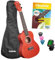 Concert Ukulele Linden Red Set (incl. Bag, 3 Picks, Book, Tuner)