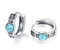 Keltische Creolen Türkis Ohrringe für Männer und Frauen hypoallergen S925 Sterling Silber Creolen nordische keltische Herren Ohrstecker Schlafohrringe Huggie
