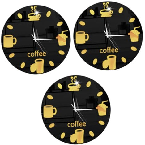 Alipis 3stücke Kühlschrankuhr Mit Magnet Attraktive Kaffeetasse Design Batteriefrei Für Kühlschrank Oder Geeignet Praktische Und Stilvolle Küchenuhr Geschenkidee Für Kaffeeliebhaber