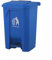 DUAS Recycling Pedal Bin Waste Trash Can for Kitchen & Home Office - Durable Plastic Rubbish Dustbin in 30L, 50L, 80L Sizes - Multiple Colors Available (Blue, 30 Litres)
