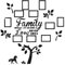 Uposao Wandaufkleber Baum Wandtattoo Wandaufkleber DIY Wandsticker Wall Stickers Familie Bilderrahmen Foto Sticker für Hause Wohnzimmer Schlafzimmer
