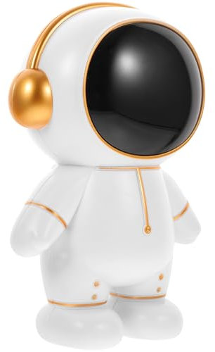 UPKOCH Astronauten-Sparschwein Jungen Sparschwein Kosmonauten-Statuen Geldbank Astronaut Spardose Geldbüchse Astronaut Schweinchen Spartopf Sparkasse Vinyl Golden