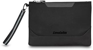 Invicta Pouch CLISON, Nero,Pochette Organizzata internamente con tasche imbottite, Tasca porta Ipad e Smartphone, Viaggio e Tempo Libero