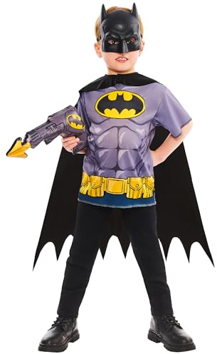 Rubies Official Batman Dress Up Set Child Costume, Kids Fancy Dress, Size Ages 4-6 Years Halloween
