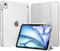 MoKo Funda para iPad Air 11 Pulgadas M3/M2 2025/2024, iPad Air 5.ª/4.ª Gen 10,9 Pulgadas Funda 2022/2020 con Portalápices, Ligera y Delgada con Soporte Trifold y Cascara Traslúcida PC, Touch ID, Plata