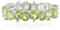 Cavill Eleganter Peridot Ring Damen 3,067 ct Tropfen Schliff Grüner Edelstein Sterlingsilber 925 Plattiert Stilvoller, Moderner Schmuck Ring Größe 17-19