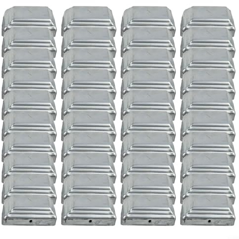 Silberne Zaunpfostenabdeckungen, Nässeschutz für 10,2 x 10,2 cm Pfosten, erhältlich in 20 oder 40 Sets (40 Stück)