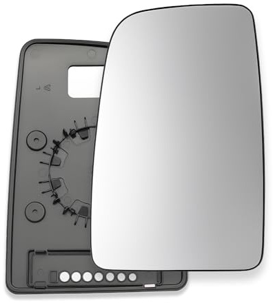 Left Upper Non Heated Wing Mirror Glass Passenger Side for Mercedes Sprinter Volkswagen VW Crafter 2006-2018 | Replacement OEM A0028111533, 2E1857587D, 28111533 – With Back Plate (Left Non-Heated)