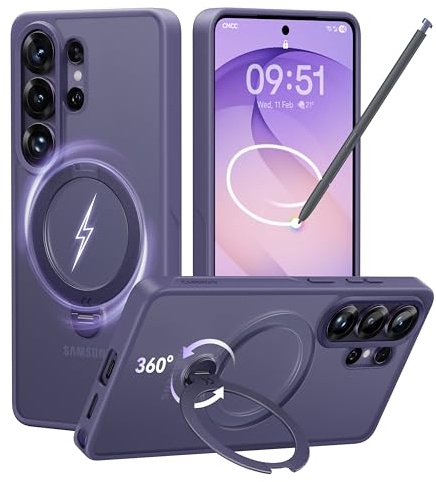 CASEKOO Offizielles Violett für Samsung Galaxy S26 Ultra Hülle, 6,9 Zoll | 360° Magnet Ständer [Militärschutz] [Kompatibel mit MagSafe] Schutzhülle Lila Handyhülle für Samsung S26 Ultra