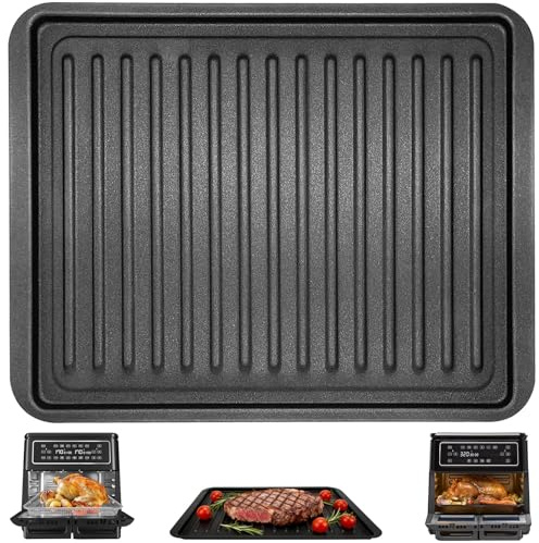 GWYXC Air Fryer Replacement Parts for Breville Halo Flexi Air Fryer, 12''×9.45''×1'' Steel Air Fryer Accessories Tray Roasting Rack Grill Racks Baking Tray，Dishwasher safe