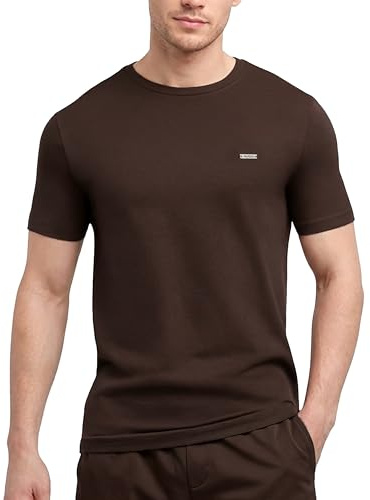 SMILODOX T-Shirt Herren Ilyas, Komfortables Herren-Shirt mit graviertem Metallabel, Weiches Baumwoll-Shirt für Alltag und Freizeit, Schlichtes Oberteil, Hochwertig verarbeitet, Vielseitig kombinierbar