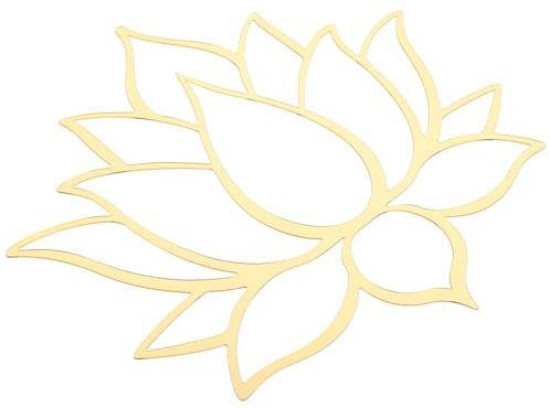 Goldenes Acryl Blumen Wandtattoo Lotus mit Aussparung für Wand | Wandtattoo Yoga, Wand Lotus Aufkleber, Wandaufkleber Dekoration