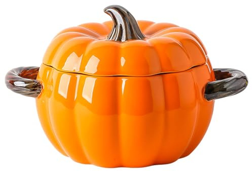 Pumpkin Dutch Oven Topf, 1, 7 l, antihaftbeschichtete Keramik, mit Deckelgriff für Eintopfsuppe