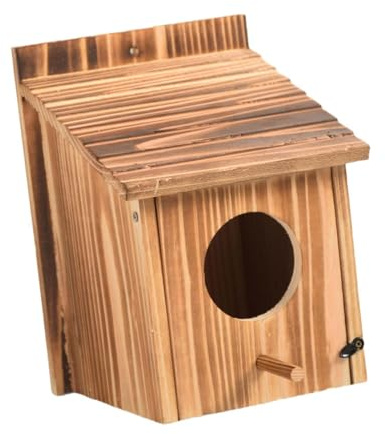Zanthicia Vogelhaus aus Holz, Außen Blaumeisenhaus, das Schwalben, Spatzen und andere kleine Vögel in den Garten lockt, hängendes Vogelhaus zur Blaumeisenbeobachtung