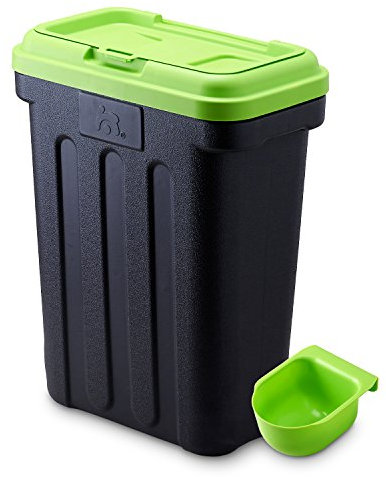 Maelson Dry Box - schwarz / grün - Vorratsbehälter für Trockenfutter, 15 kg