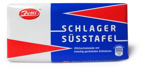 Zetti Schlagersüsstafel, Schokolade, 100 g