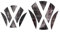 Finest Folia Emblem Ecken Inlays Folie Aufkleber passgenau R015/R016 (Jacky Stoffmuster)
