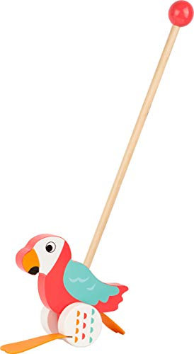 small foot Schiebetier Papagei Lori aus Holz, hilft beim Laufenlernen und watschelt, ab 18 Monaten, 10475