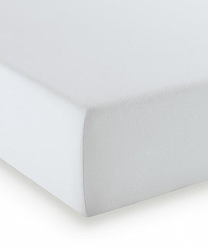 fleuresse Premium Jersey-Elasthan Spannbettlaken - alle Größen und viele Farben - Comfort 200x200 cm Silber