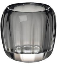 Villeroy & Boch - Coloured DeLight Teelichthalter Cozy Grey, Kerzenhalter aus hochwertigem Kristallglas, grau, spülmaschinenfest