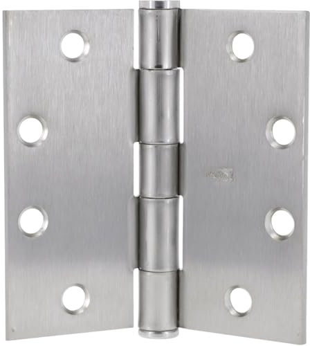 National Hardware N236-015 F179 Standard Weight Template Hinge, Satin Chrome, 4-1/2 (Pack Of 12)