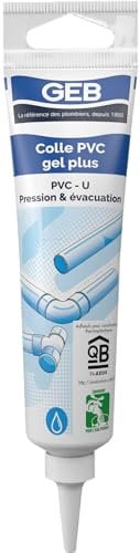 GEB Colle GEL PLUS pour PVC rigide pression et évacuation contact eau potable - Tube 50ml