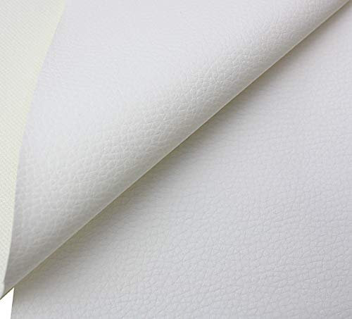 Kunstleder Möbel Textil Meterware Polster Stoff PVC (Weiß)