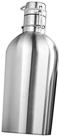 MagiDeal Bouteille en Acier Inoxydable Balançoire Gourde Flasque Voyage Cadeau Maison Bière Growler - 2L