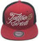 Outfitfabrik ♥ Snapback Cap Tattoo Kartell in rot/schwarz mit 3D Stick in weiß, Schirm-Unterseite mit Motiv