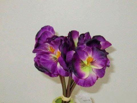 Stiefmütterchenbündel 8 Stück, 22 cm, purple, Blüte D=6cm