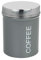 Harbour Housewares Round Metal Sugar Storage Canister - Grey - Pack of 1 - Retro Kitchen Storage Sweetener Granular Sugar Caddy Preserve Food Tin Bin Container Jars Airtight Lid