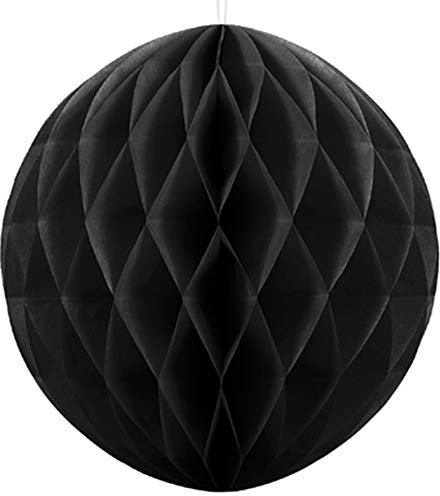 Unbekannt Wabenball 1 STK Ø 40 cm - Pompoms Wabenbälle Deckendeko Hängedeko Honeycombs (Schwarz)