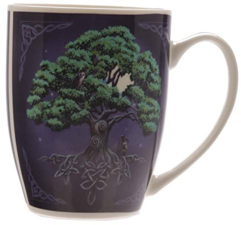 Kaffeetasse aus Porzellan, Motiv Baum des Lebens, 10 cm