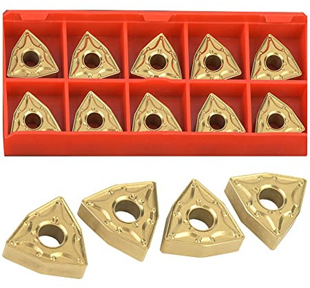 Lame en Carbure CNC, 10pcs WNMG 432/WNMG0804 Outil de Tournage Carbure Lames Inserts Rotatifs CNC Cutter en Carbure pour Tours, Fraiseuses