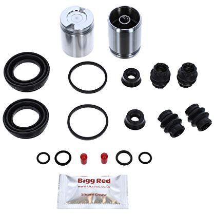 Bigg Red - Rear Brake Caliper Repair Seal Kit & Pistons - Compatible with Vauxhall Vivaro, Primasta, Trafic, Dispatch, Scudo, Expert, Transporter T5