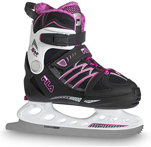 FILA X-One Ice Freizeitschlittschuh für Mädchen & Jungen | In 4 Größen verstellbar | Eishockey & Eislaufen | Edelstahlkufe | Optimaler Halt & bequemer Komfort