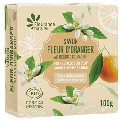 FLEURANCE NATURE JABON PERFUMADO Flor DE Naranjo Pastilla 100gr, Estándar, Único