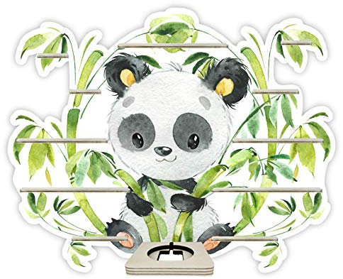 Farbklecks-Collection Musikboxregal Panda - passend für Toniebox - Regal mit Platz für Box sowie 35-40 Figuren